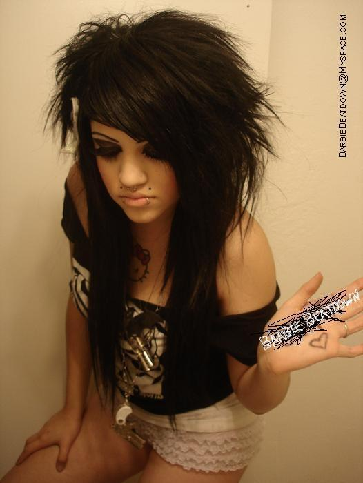 Shared ebony long hair emo