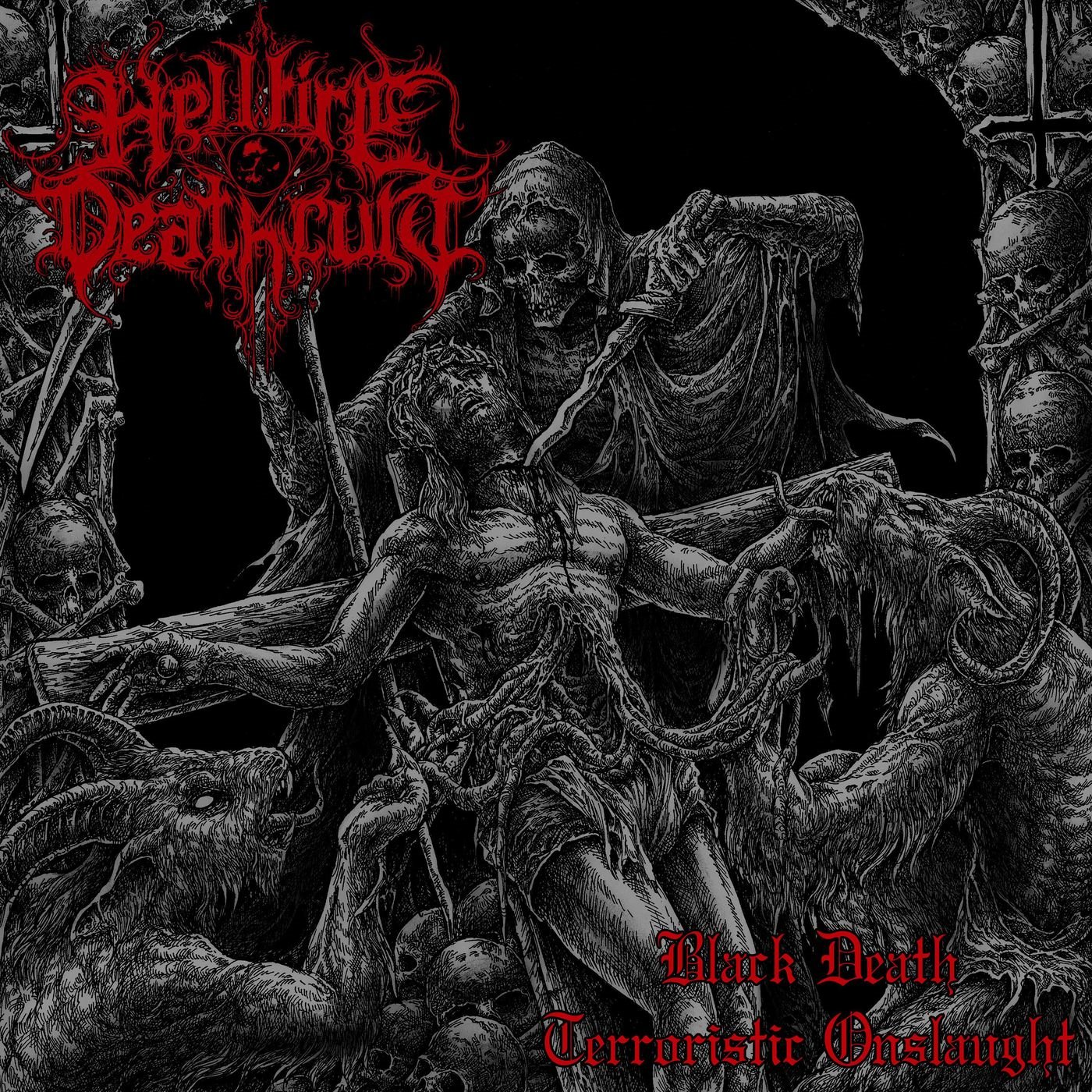 Обложки метал групп. Hellfire Deathcult. Hellfire Deathcult Black Death terroristic Onslaught. Bestial Black Metal обложки.