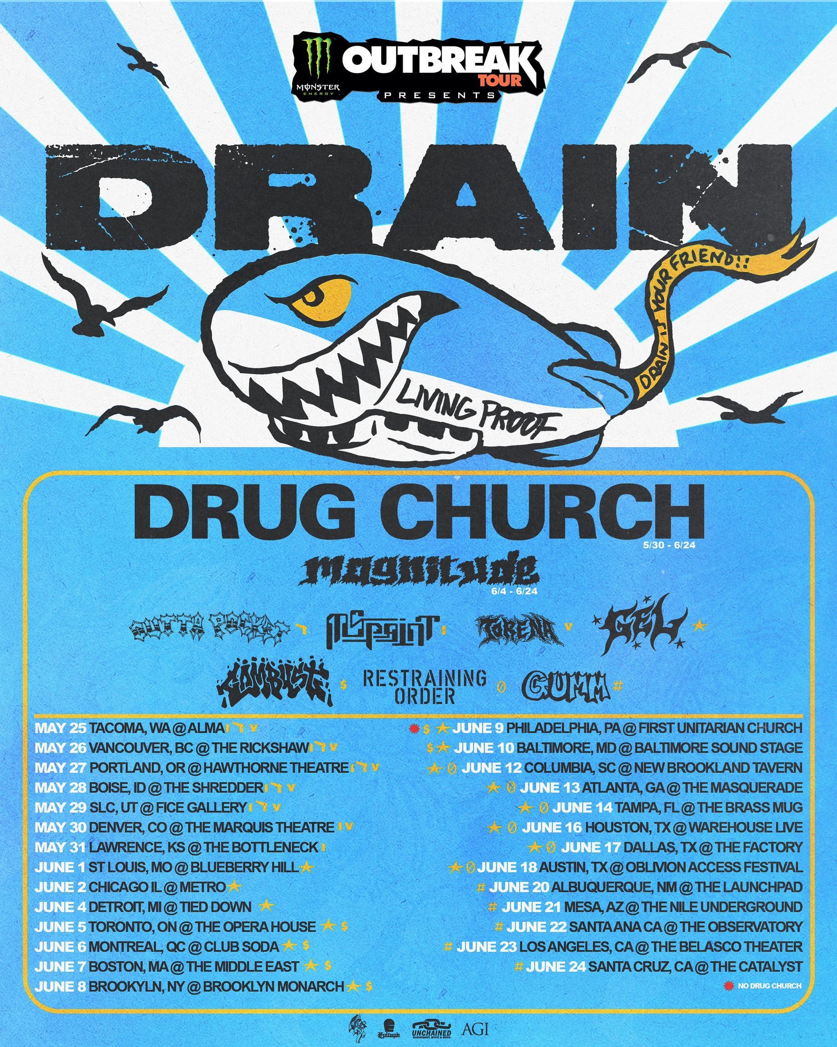 Drain at The Catalyst Santa Cruz CA on 24 Jun 2023 Last.fm