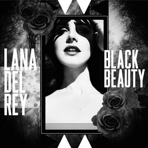 lana del rey black and white rose