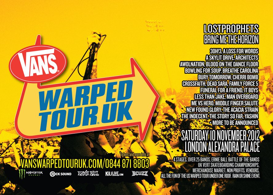 warped tour 2012 lineup