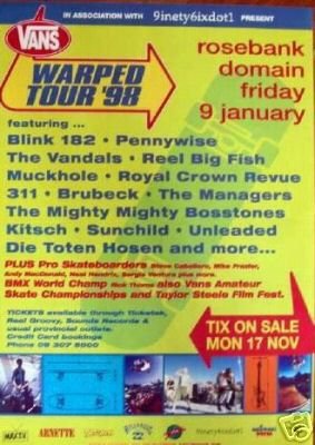 Vans Warped Tour at Rosebank Domain (Auckland) on 9 Jan 1998 | Last.fm