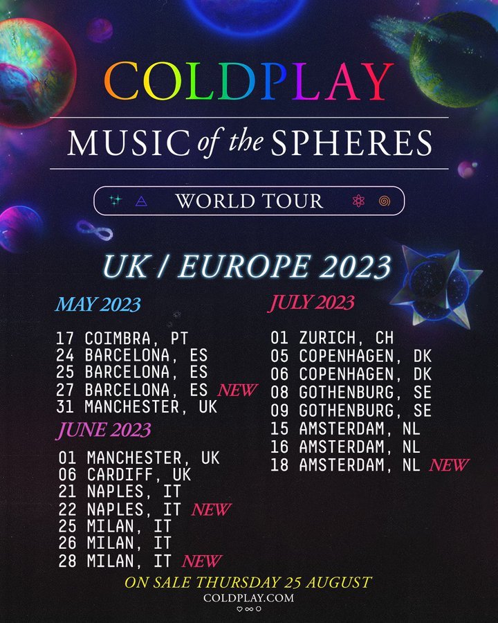 Coldplay: Music Of The Spheres World Tour no Estadi Olímpic Lluís