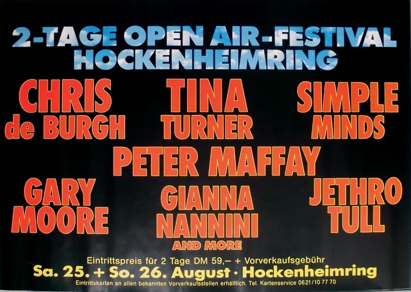 Hockenheimring Open Air at Hockenheimring (Hockenheim) on 25 Aug 1990 |  Last.fm