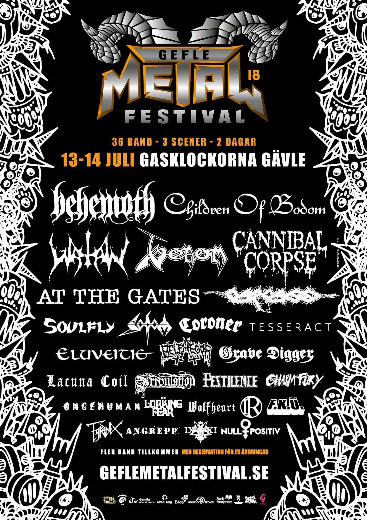 Gefle Metal Festival 2018 at Gasklockorna (Gävle) on 13 Jul 2018 | Last.fm