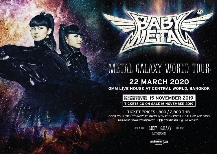 BABYMETAL METAL GALAXY WORLD TOUR in Bangkok at GMM Live House