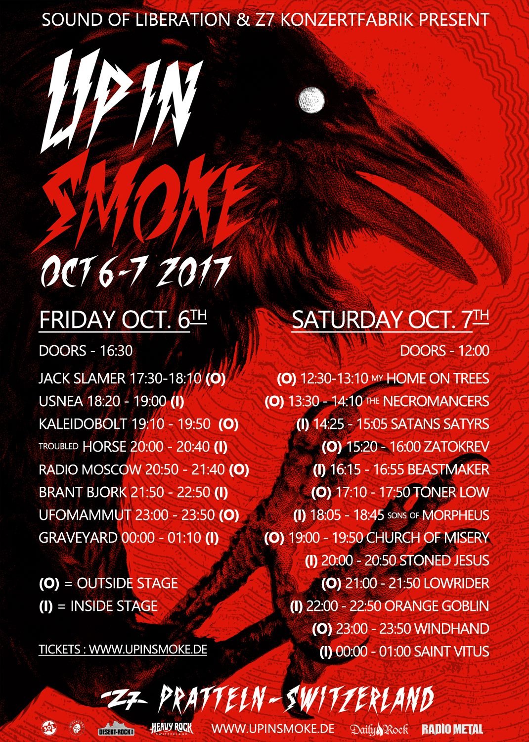 Up In Smoke Festival Vol.5 im Z7 Konzertfabrik Pratteln (Pratteln) am 6.  Okt. 2017 | Last.fm