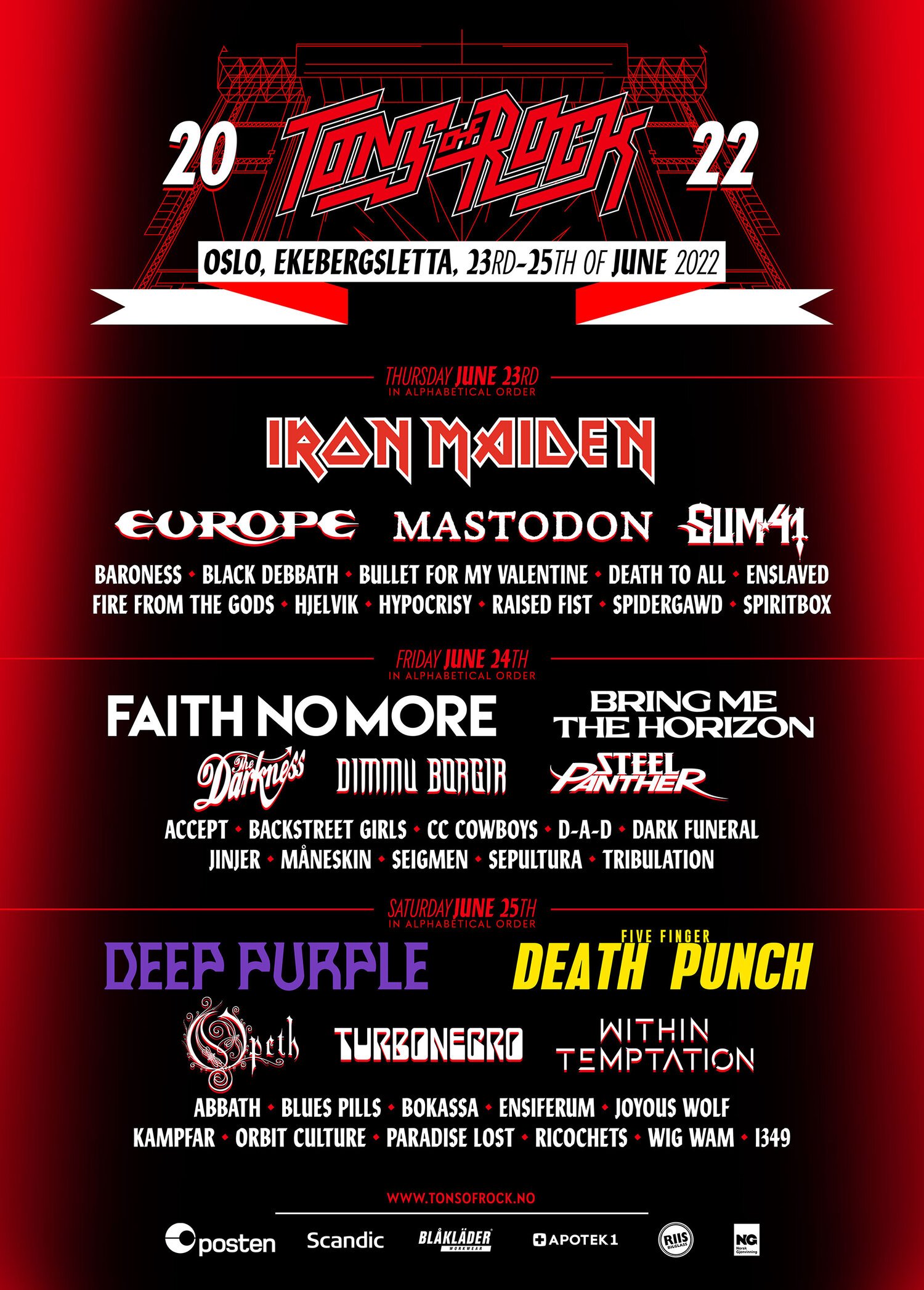 Tons of Rock 2022 at Ekeberg (Oslo) on 23 Jun 2022 | Last.fm