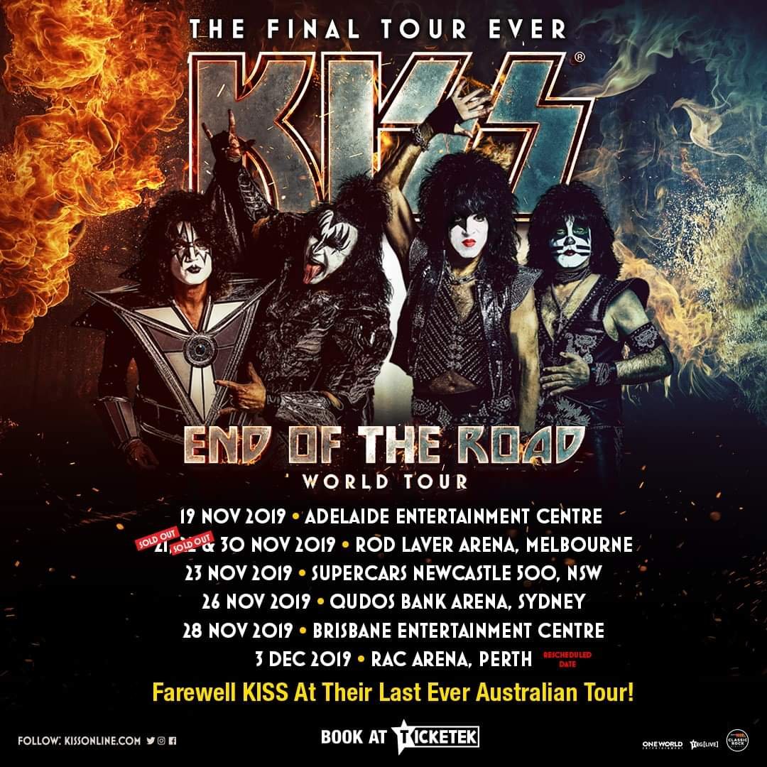 Kiss At Rod Laver Arena Melbourne Park Precinct On 21 Nov 2019