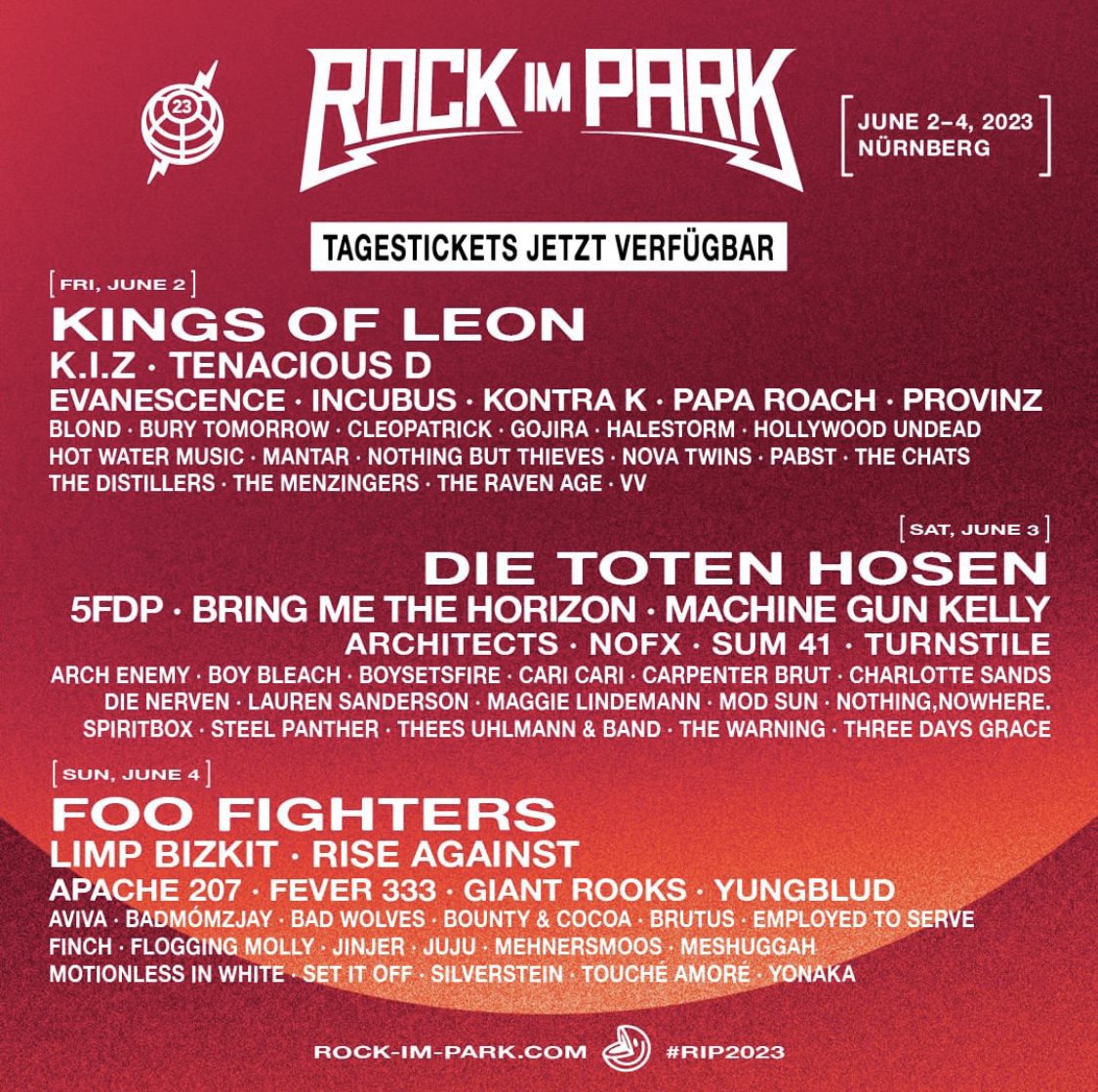 Rock im Park 2023 à Zeppelinfeld (Nuremberg) le 2 Jui 2023 | Last.fm