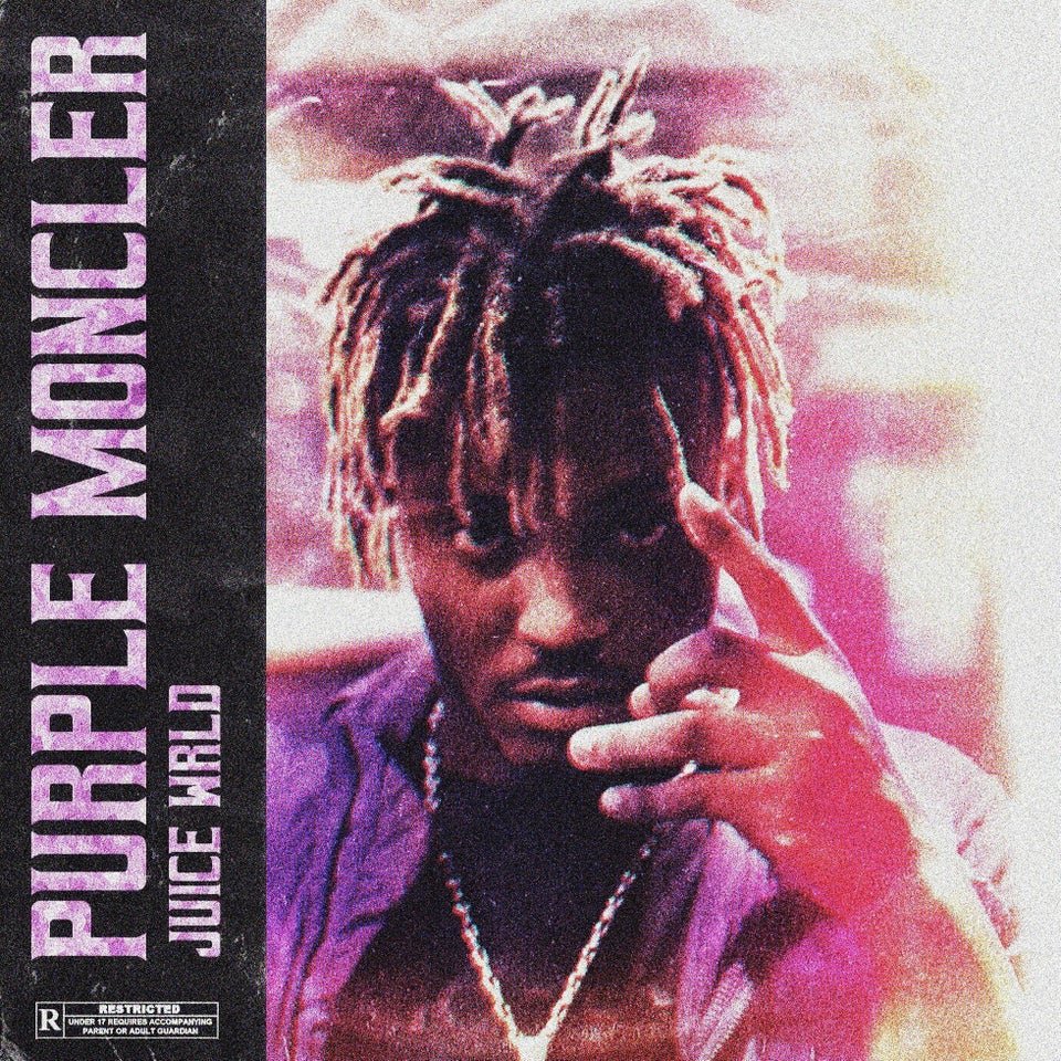 juice wrld purple moncler