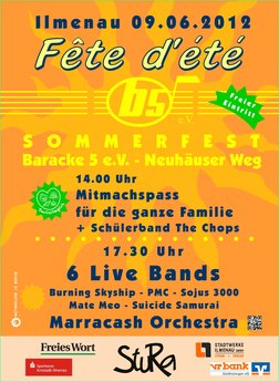 Fete D Ete At Baracke 5 Ilmenau On 9 Jun 2012 Last Fm