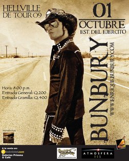 Bunbury Hellville De Tour 09 at Estadio del Ejército (Guatemala) on 1 Oct  2009 