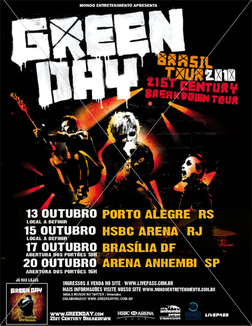 Green Day: 21st Century Breakdown Tour no Arena Anhembi (São Paulo