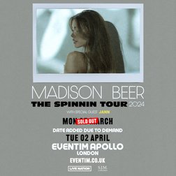 Madison Beer - The Spinnin Tour at Eventim Apollo (London) on 2 Apr 2024