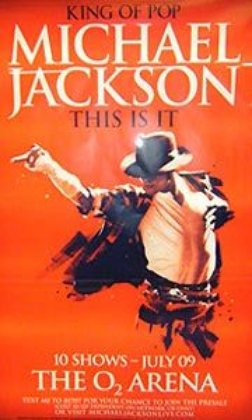 マイケルジャクソン THIS IS IT O2 ARENA 会場用ポスター MICHAEL JACKSON'S THIS IS IT (live at O2 Arena July 13, 2009