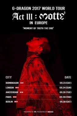 ミュージック G-DRAGON 2017 WORLD TOUR Act III : Motte Act III: M.O.T.T.E World Tour - Wikipedia