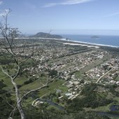 vista aérea do rio vermelho, praia do moçambique