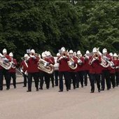 The Household Troops Band marching