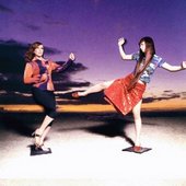 Kate Pierson (left) and Yuki Kuramochi (right) from NiNa