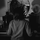 Nora at the piano (B/W)