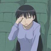 sakaki crying at movies cause cat
