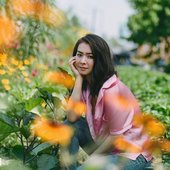 Mitski photographed on July 16, 2018 at North Brooklyn Farms in Brooklyn. By Emily Soto for Billboard