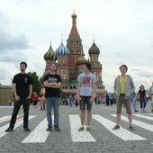 Black Reporter (walking in moscow)