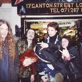 At The Gates signing session at Metalhead in London, 1995