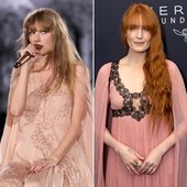 Both Taylor & Flo in pink dresses ♥️♥️