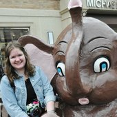 Pizza Babe and an Elephant Friend