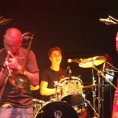Mahoney slamming the drums