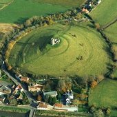 Burrow Mump on the somerset Levels .