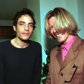 Jakob Dylan and David Bowie backstage