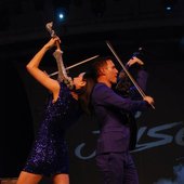 Fuse electric violinists thrilling audiences at the Singapore F1 GP