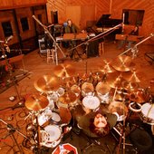 On studio drums and band