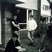 Baby Doll Lounge outside Lucy's house. L-R: Stew, Lurch, Dottie and Lucy 
