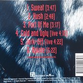 rear of the cd with tracklist