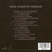 rear of the cd with tracklist