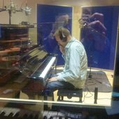 Richard, recording at Canterbury College studio, Feb 2012