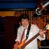 Lee Whitsel On Bass at  Wedlock Juggling Gypsy Performance Labor Day, 2009