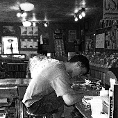 Phil working at The Business, 1997