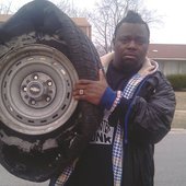 Farley blows a tire