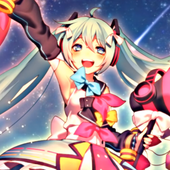 miku on meteor with divela