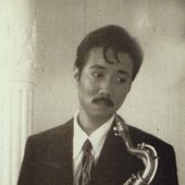 Yasuaki Shimizu as he appeared on the cover of the L'Automne À Pékin album in 1983.