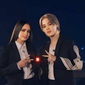 Jimin and Sofia Carson