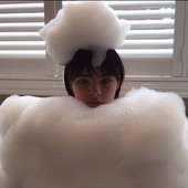 taking a bath