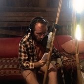 Recording of final vocals in the barn. Song: Journey of the Eyes (2018)