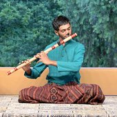 Baldev Ranna playing Bansuri [Indian Bamboo flute]