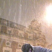 Benjamin & the snow in 2010